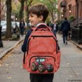 thumbnail image 6 of Chririnla Red Farm Tractor Pattern Large Capacity Daypack with Multiple Pockets traspirante Zaino per bambini per la scuola, Waterproof 17 Inch Kids Backpack for School Casual, 6 of 9