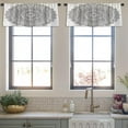 thumbnail image 3 of LALILO Kitchen Curtain Valance Round Coloring Book Mandala Rod Pocket Window Curtain 52"x 18" Set of 2, 3 of 5