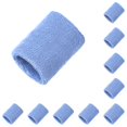 thumbnail image 3 of Soidarity Muñequera deportiva Muñequera absorbente de sudor Muñequera elástica unisex para niños adultos, azul lago claro Type1 NO1, 3 of 6