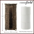 thumbnail image 4 of Casafield Toilet Paper Roll Holder with Lid - Espresso Dark Brown, Fits 3 Rolls, Free Standing Hyacinth Bath Tissue Storage Organizer for Bathroom, 4 of 8