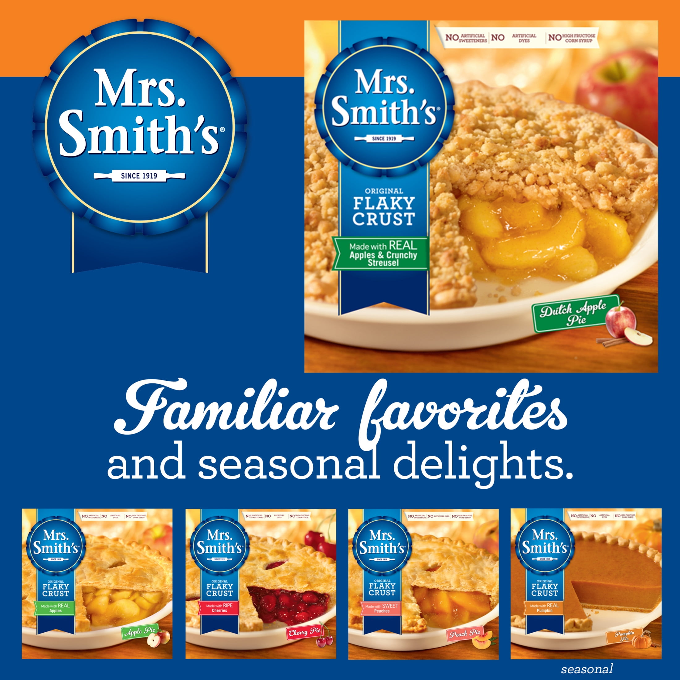 Mrs. Smith's Frozen Original Flaky Crust Dutch Apple Pie, 37.01 oz