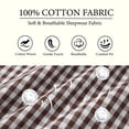 thumbnail image 6 of UVN Fall Cotton Two Piece Pajamas for Women Plaid Henley Collar Long Sleeve Top and Wide Leg Pant Ladies Sleepwear Casual Lounge Sets, 6 of 10