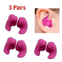 XIRQI Swimming Ear Plugs 3 Pairs Waterproof Reusable Silicone Ear Plugs for Adults Kids for Swimmers Showe Bathing Surfing and Other Water Sports