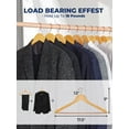 thumbnail image 4 of Perchas de madera Smartor, paquete de 10, resistentes para ropa, 4 of 9