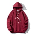 thumbnail image 2 of Fesfesfes Oversized Hoodie for Men Casual Hooded Round Neck Long Sleeve Pullover Color Sweatshirts Blouse Crewneck On Sale, 2 of 5
