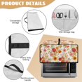 thumbnail image 5 of ZIATUBLES Floral White Print Toaster Oven Cover Stain Resistant Appliance Protector with Top Handle Decorative Accessories for Modern Kitchen, Fits 22.5" x 18.5" x 13", 5 of 8