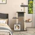 thumbnail image 4 of Gymax Cat Tree Tower Multi-level Activity Center Furniture w/ Condo & Swing Tunnel Grey, 4 of 10