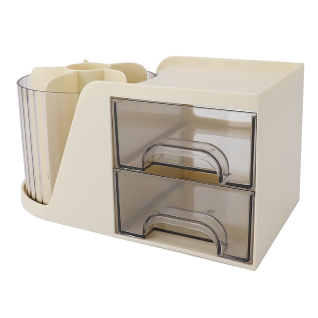Rotatable Desktop Organizer Drawer, Multifunctional Stationery Holder Cosmetics Storage Box for Office Accessories and Small Stationery Items