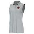 thumbnail image 2 of Women's Antigua  Heather Gray Boston College Eagles Recap Sleeveless Polo, 2 of 3