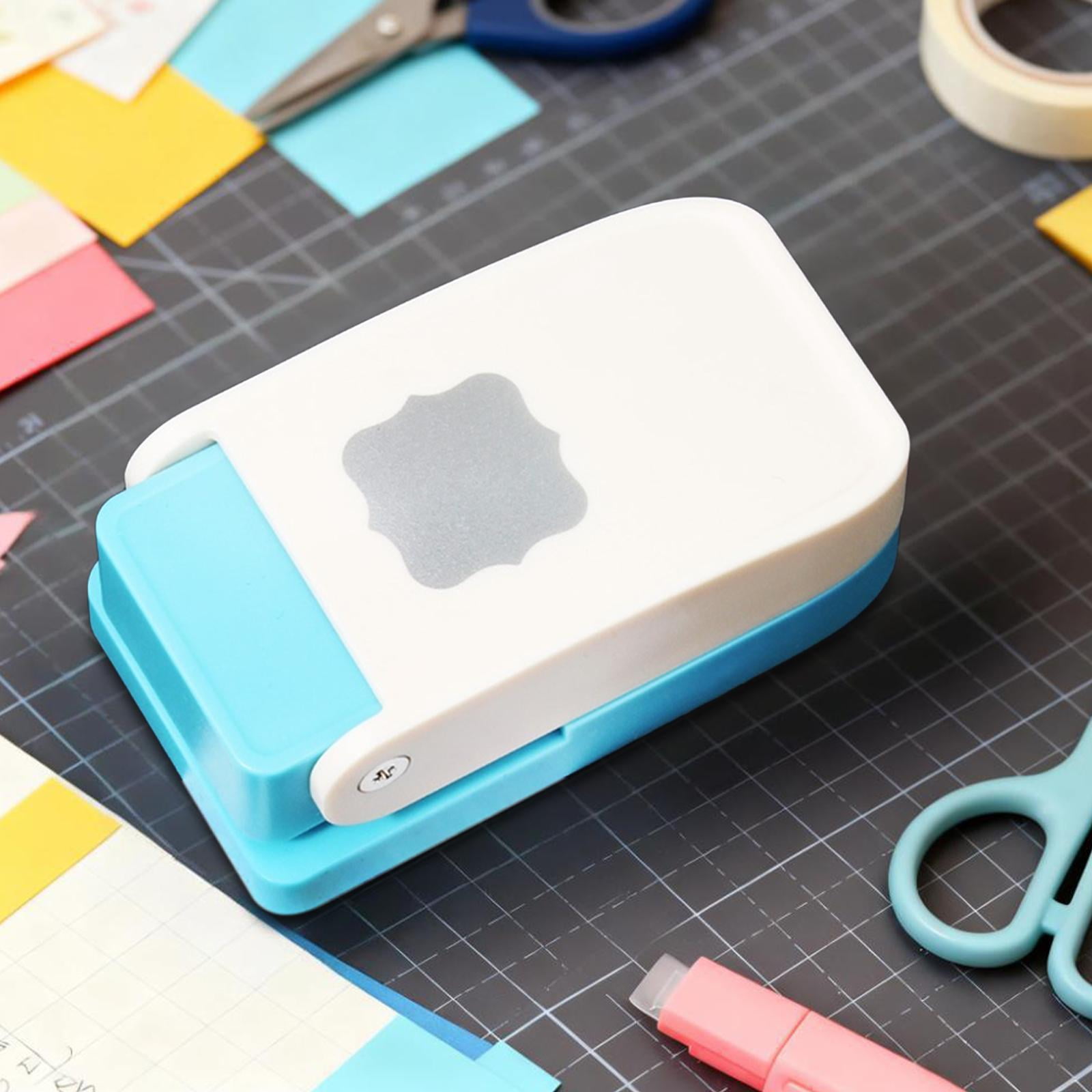 S SERENABLE Craft Hole Punch Single Crafting Scrapbook Punches Small Paper Puncher Art Cutter Tool Mini Cutter Punchers Portable PP Material Suitable for Handmade Card Making Office Square frame