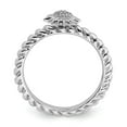 thumbnail image 2 of 925 Sterling Silver Stackable Expressions Diamond Star Ring Size: 6; for Adults and Teens; for Women and Men, 2 of 5