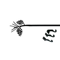 Village Wrought Iron Pinecone Curtain Rod - Large Hardware Included
