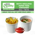 thumbnail image 6 of EcoQuality [50 Count] 26 oz Disposable White Paper Soup Containers - Half Pint Ice Cream Containers, Frozen Yogurt Cups, Restaurant, Microwavable, Take Out, to Go Deli Containers, Recyclable, 6 of 9