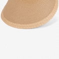 thumbnail image 5 of Hats for Women Women Foldable Bow Wide Brim Straw Sun Hat Beach Vacation Khaki One Size, 5 of 9
