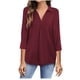 thumbnail image 1 of Camisas Para Mujer de Talla Grande, Informal, Holgada, Con Cuello en V, Camiseta de Color Sólido Odeerbi ODB129961, 1 of 7