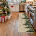 thumbnail image 2 of Pine Trees Snowflakes Merry Christmas Welcome Decorative Doormat, Seasonal Winter Xmas Low-Profile Rug Switch Mat for Outdoor 24x72 Inch, 2 of 6