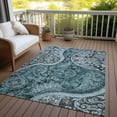 thumbnail image 6 of Addison Rugs Chantille Indoor/Outdoor Transitional Swirl Teal Washable Rectangle Rug, 8' x 10', 6 of 6