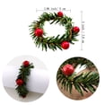 thumbnail image 2 of Saktopdeco Servilleteros navideños Servilletero navideño Corona de Velas de Bayas de Acebo para Decoraciones de Mesa de Banquete Juego de 12, 2 of 3