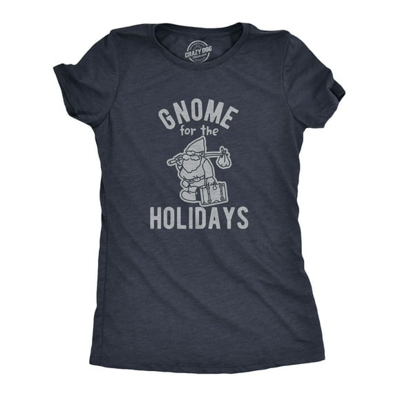 Womens Gnome for The Holidays T Shirt Funny Christmas Party Family Graphic Tee Womens Graphic Tees