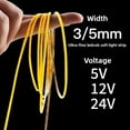 thumbnail image 3 of 3mm USB COB LED strip lights, 5V/12V/24V flexible adhesive tape light for DIY decor & ambient lighting, 3 of 10