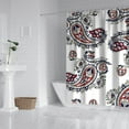 thumbnail image 3 of Elegant Retro Paisley Curtain 72x84 Inches, Quick-Dry Polyester with Hooks, Colorful Boho Floral Artistic Design for Bathrooms, 3 of 5