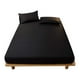 thumbnail image 2 of Lemononstore - Sábanas de cuatro piezas, fundas de almohada sencillas de satén y seda, color liso, cierre de sobre, decoración de habitación, 2 of 8