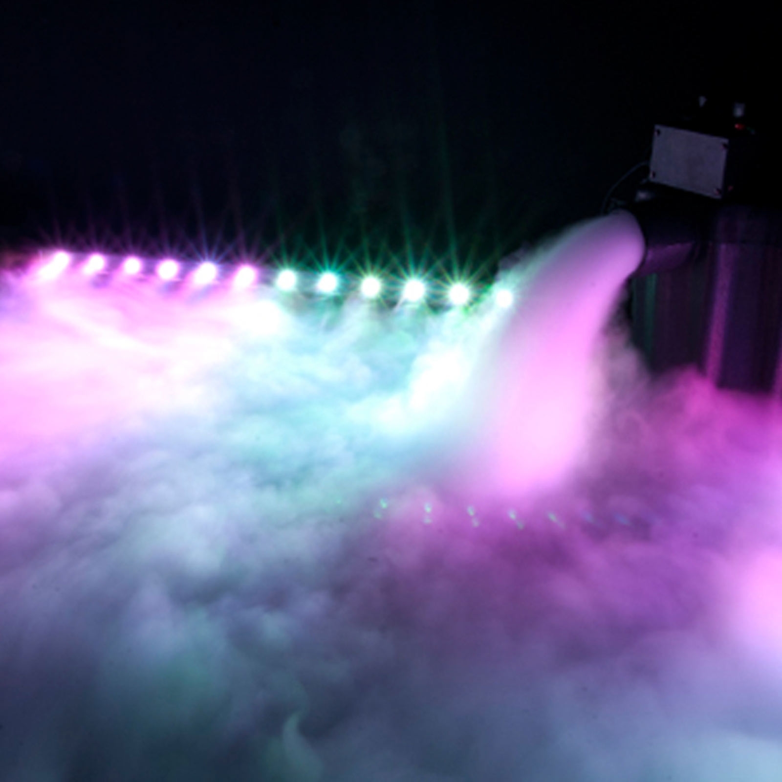 Chauvet DJ Nimbus Dry Ice Fog Machine with American DJ Eco UV Bar Plus IR Black Lights Package