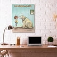 thumbnail image 2 of Life Is Better With A Dog Funny Pet Cartoon Design Super Oversized Stretched Canvas Wall Art by Gary Patterson, 2 of 6