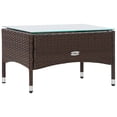 thumbnail image 6 of vidaXL Patio Furniture Set 4 Piece Patio Sectional Sofa with Table Poly Rattan, 6 of 33