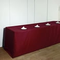 thumbnail image 3 of BalsaCircle Burgundy Patriotic Veterans Day 8 feet Fitted Tablecloth Polyester 4th of July Event Linen, 3 of 7