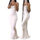 thumbnail image 1 of TRKIYQC Vestido Largo con Tirantes para Mujer, Tirantes de Vendaje de Corte Bajo Vestido Ajustado de Punto Liso para Club de Fiesta de Verano TRKIYQC  moda, 1 of 7