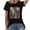 Black, variant on Wildflower Graphic Tees for Women 2026 Summer Casual Short Sleeve Crewneck T Shirts