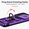 thumbnail image 5 of for Samsung Galaxy S22 Plus Case with Camera Lens Cover HD Screen Protector, Military-Grade Drop Tested Magnetic Ring Holder Kickstand Protective Phone Case for Samsung Galaxy S22+ Plus 5G (Purple), 5 of 16