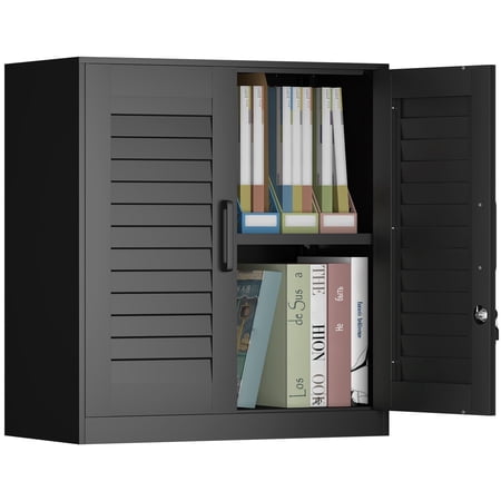 Marcree Metal Storage Cabinet, Wall Cabinet, Steel Floating Hanging Storage Cabinet With Locking Doors And Adjustable Shelf For Garage, Basement, Kitchen, Warehouse, Bathroom, Assembly Required