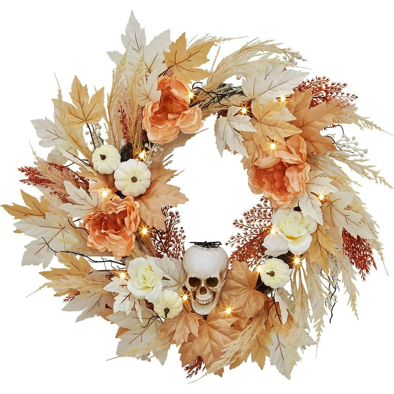 Wreath, Fall Wreath ,Halloween Wreath cheapest Happy Halloween Wreath, 22 Inches