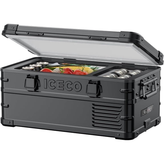 ICECO APL20 12 volts Refrigerator, 21 Qts Aluminum Portable Freezer, Electric Cooler with SECOP Nano Compressor, Car Fridge, -4℉~68℉