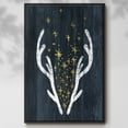 thumbnail image 2 of Antlers & Magic - Framed Gallery Wrapped Holiday Canvas - 25 x 37 - Black Frame, 2 of 8