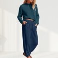 thumbnail image 3 of Conjunto de chándal cómodo y suelto informal para mujer suéter de punto traje de pantalón, 3 of 6