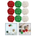 thumbnail image 4 of 9 bolas decorativas de ratán para colgar, adorno para el centro de mesa o cuenco. Rojo Verde Blanco, 4 of 9