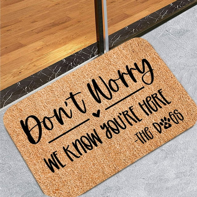 Welcome Mat for Front Door Outside - 23.6x15.7 Inch All-Weather Doormat - Heavy Duty Non-Slip Entrance Mat for Indoor/Outdoor Use - Waterproof Low Profile Door Mat