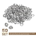 thumbnail image 3 of Uxcell 50Set Ojetes 6mm 1/4 Pulgada Kit de Ojetes de Latón con Arandelas para Tela, Cortinas, Lonas, Cinturones de Cuero, Zapatos, Bolsas, DIY, Plata, 3 of 7