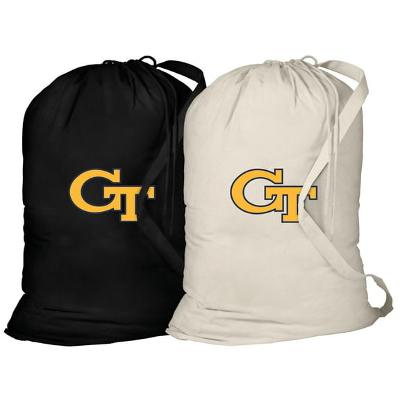 Georgia Tech Laundry Bags 2Pc SET of  Georgia Tech Clothes Bags - A TOP GIFT