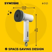 SYNOSHI® Electric Scrubber with 3 Replaceable Brush Heads, Cordless Waterproof Spin Power Cleaner
