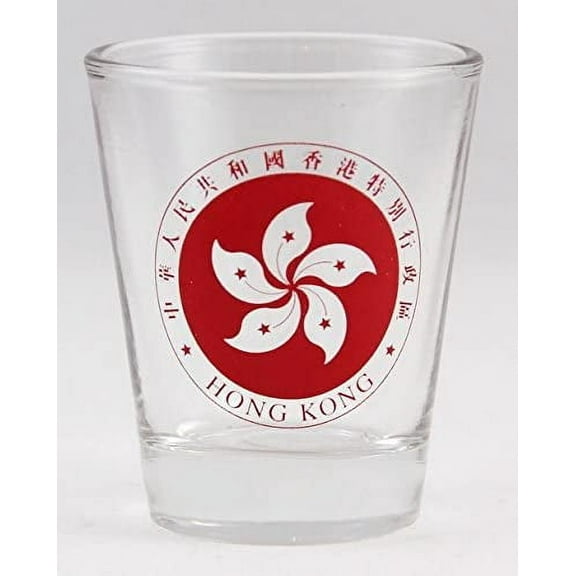 Hong Kong Emblem Shot Glass