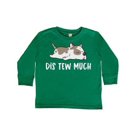 

Inktastic Napping Dis Tew Much Pit Bull Spots Gift Toddler Boy or Toddler Girl Long Sleeve T-Shirt