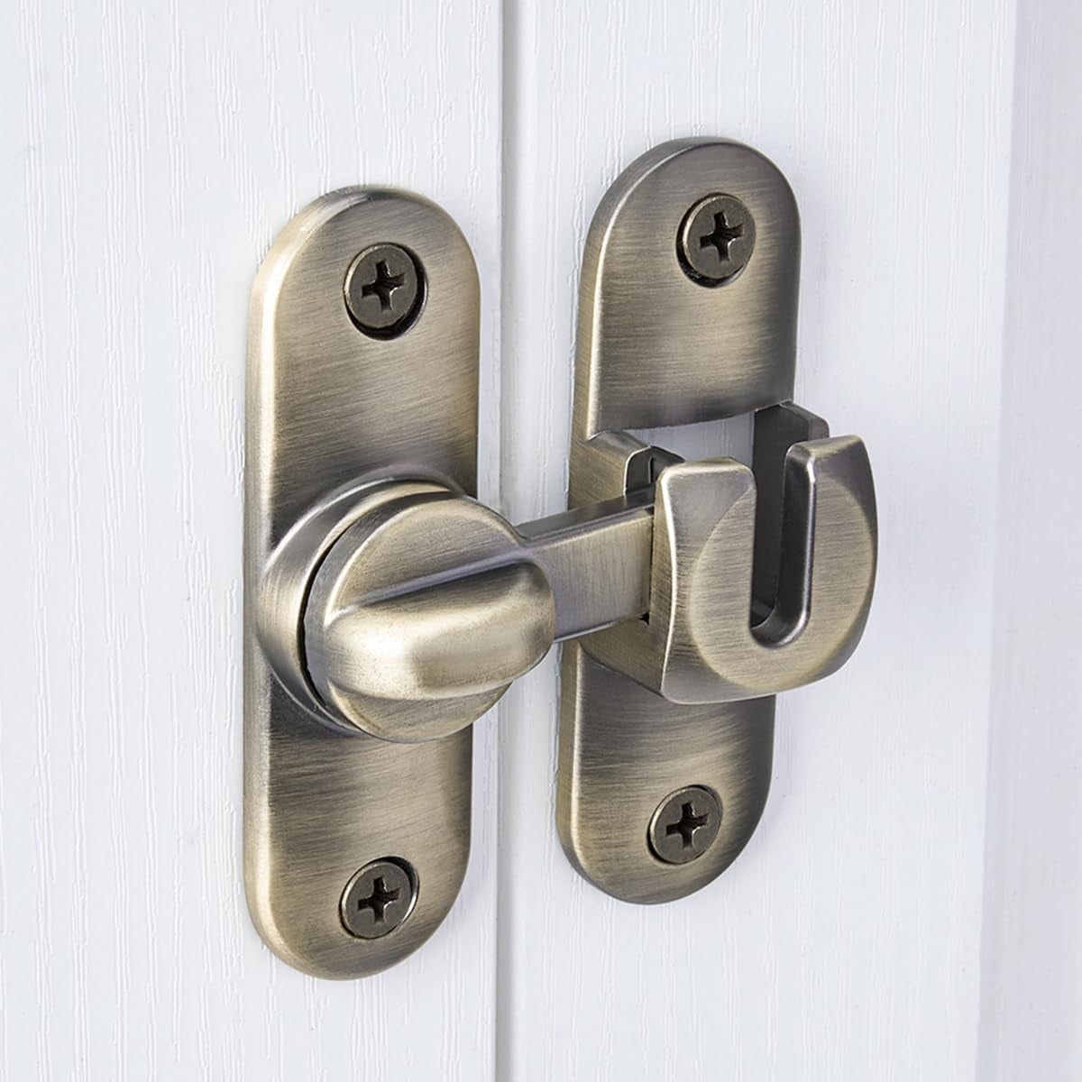90/180 Degree Barn Door Latch - Zinc Alloy Flip Gate Lock For Sliding Doors & Cabinets