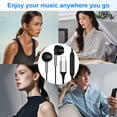 thumbnail image 7 of USB C Headphones Wired Compatible for iPhone 17/16/15, Type C Wired Earphones Ergonomic In-Ear Headset HiFi Stereo Earbuds with Mic&Volume Control Noise Cancelling Compatible for Samsung Galaxy,Black, 7 of 7