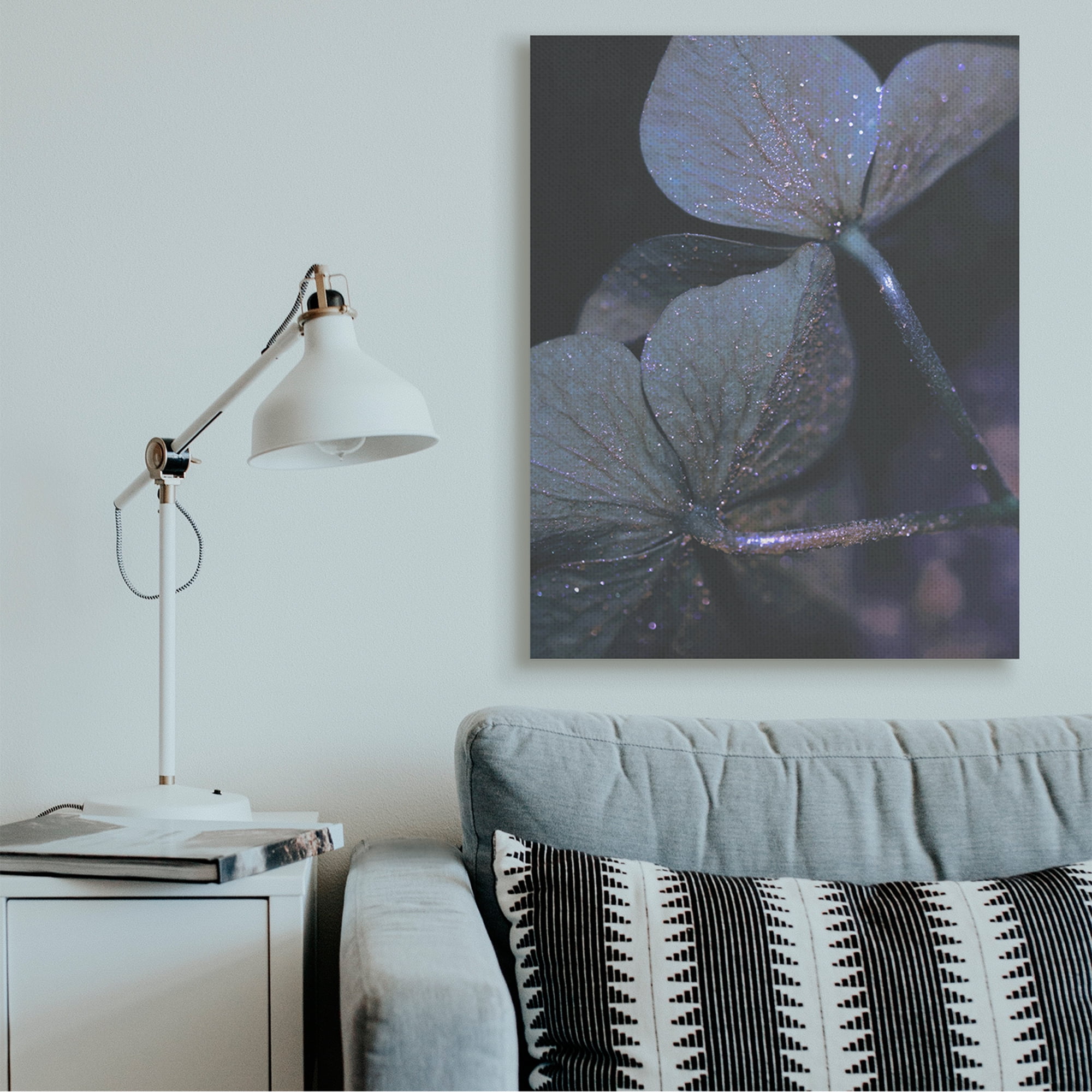 Daphne Polselli Dark Tone Glittered Clover Petals Detail 36 in x 48 in Photography Canvas Art Print, by Stupell Home Décor