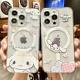 thumbnail image 2 of Sanrio Kuromi Cinnamoroll Magsafe Magnetic Wireless Charge Case For iPhone 15 14 13 12 11 Pro Max Mini XS XR 8 7 Plus SE 2020, 2 of 5