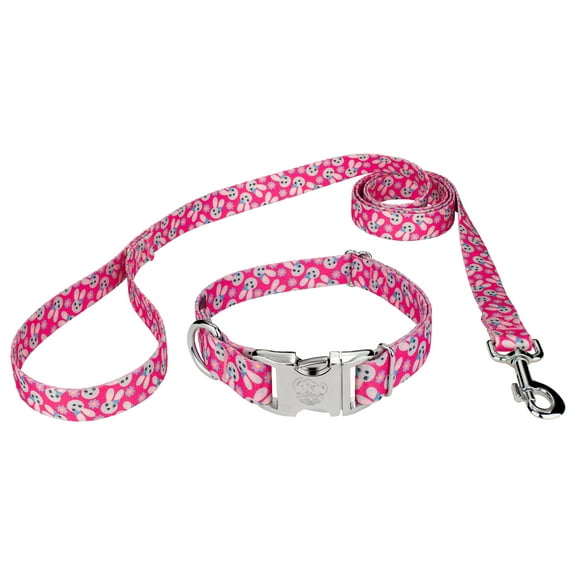 Country Brook Petz® Premium Spring Bunnies Dog Collar and Leash Limited Edition, Medium
